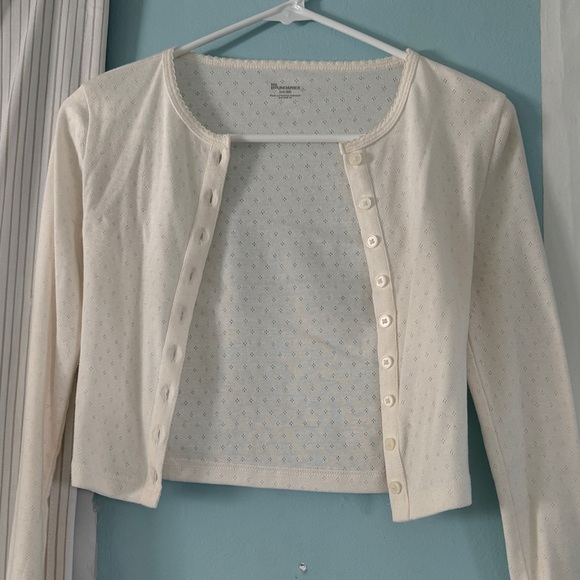 Sweaters - Cream Button-Up Cardigan